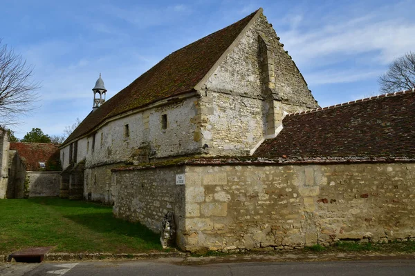 Gadancourt Francia Febrero 2021 Granja Del Castillo Centro Del Pueblo — Foto de Stock