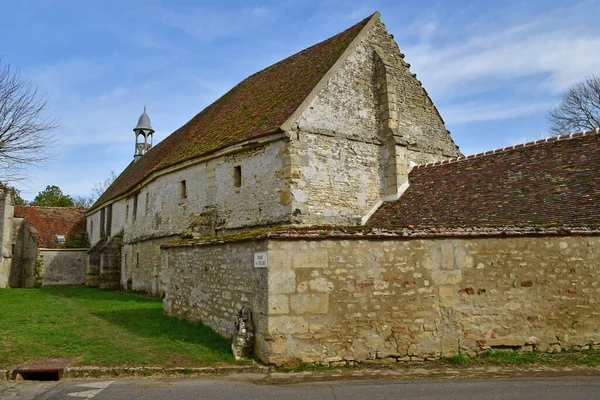 Gadancourt Frankreich Februar 2021 Der Burgbauernhof Dorfzentrum — Stockfoto