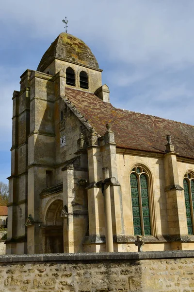 Guiry Vexin Frankreich Februar 2021 Die Kirche Saint Nicolas — Stockfoto