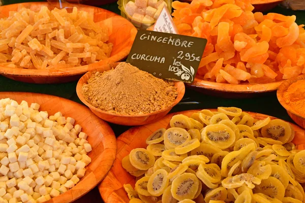 Versailles France Février 2021 Fruits Confits Sur Marché — Photo