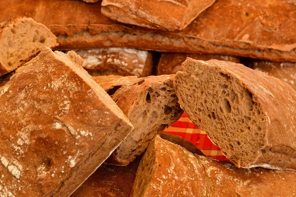 Conflans Sainte Honorine Frankrijk Februari 2021 Brood Zondagmarkt — Stockfoto