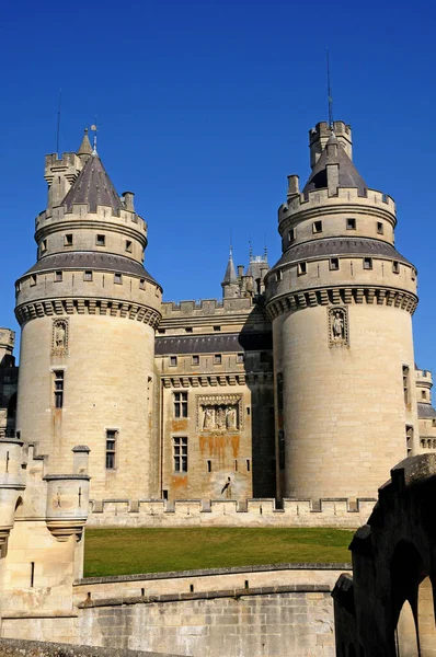 Pierrefonds Francia Aprile 2017 Storico Castello Restaurato Eugene Viollet Duc — Foto Stock