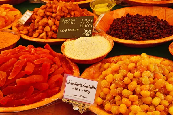 Versalhes França Fevereiro 2021 Frutas Cristalizadas Mercado — Fotografia de Stock