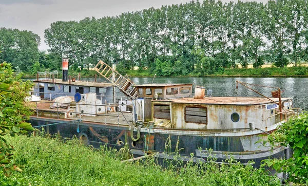 Conflans Sainte Honorine Frankreich Juni 2017 Binnenschiff Auf Der Seine — Stockfoto