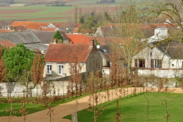 Arthies Frankrijk Februari 2021 Het Dorp — Stockfoto