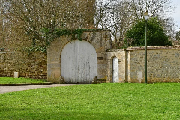 Avernes France February 2021 Picturesque Village Centre — Stock Photo, Image