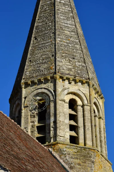 Feucherolles France March 2021 Sainte Genevieve Church — стокове фото