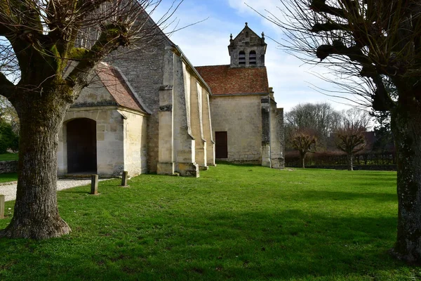 Dit Joli Village Francia Febbraio 2021 Chiesa Notre Dame Saint — Foto Stock