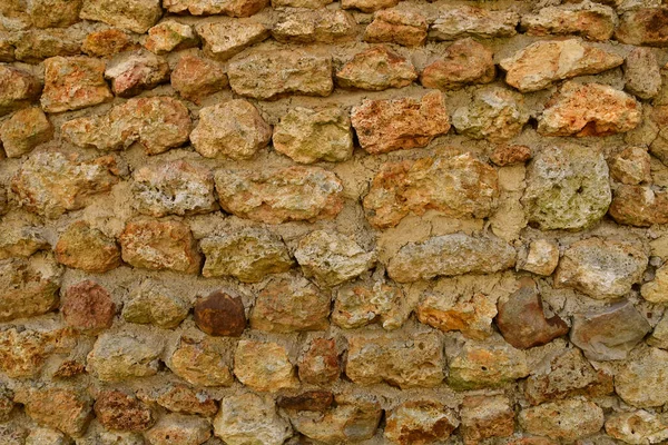 Arthies França Fevereiro 2021 Muro Pedra Aldeia — Fotografia de Stock