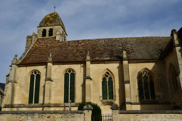 Guiry Vexin France February 2021 Saint Nicolas Church — стокове фото