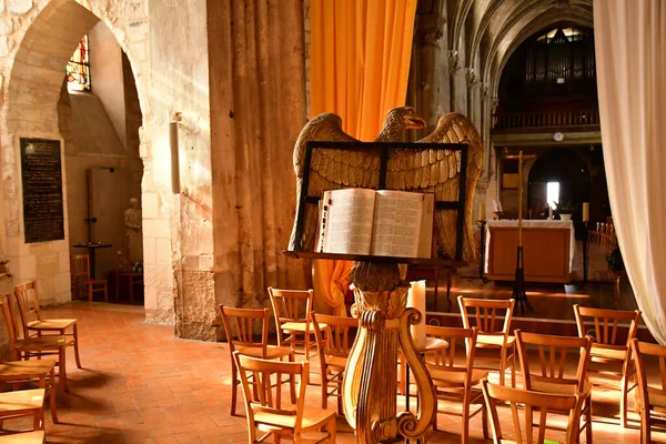 Herblay Sur Seine Francia Febrero 2021 Atril Iglesia San Martín —  Fotos de Stock