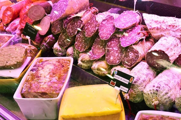 Versalles Francia Febrero 2021 Carnes Cocidas Mercado — Foto de Stock