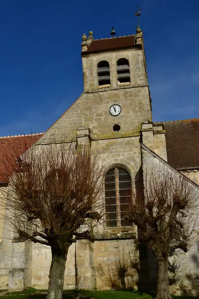 Dit Joli Village Francja Luty 2021 Kościół Notre Dame Saint — Zdjęcie stockowe