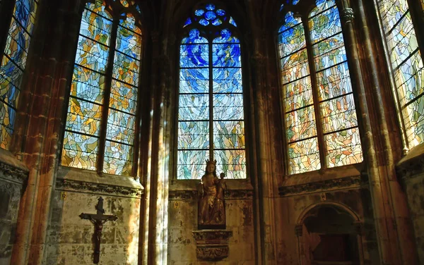 Vernon Frankrijk Maart 2021 Notre Dame Collegiale Kerk — Stockfoto