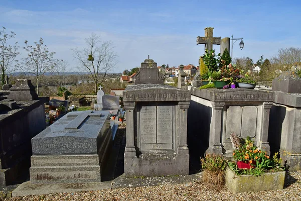 Herblay Sur Seine France February 2021 Cemetery — 图库照片