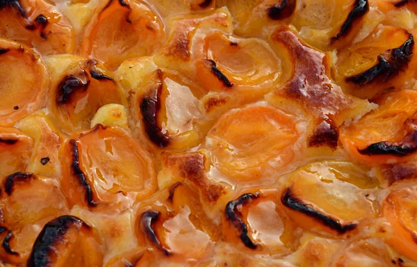 Conflans Sainte Feline France February 2021 Close Apricot Tart Cake — стоковое фото