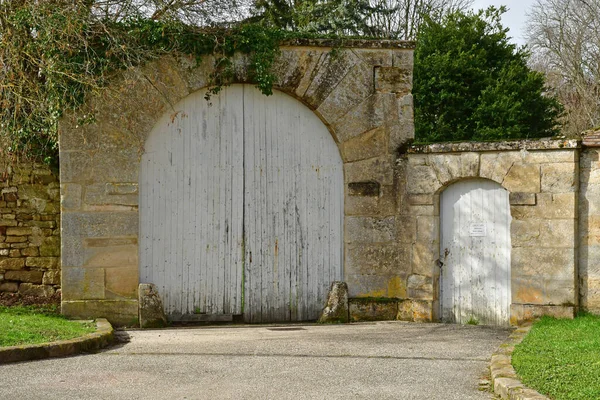 Avernes France February 2021 Picturesque Village Centre — 图库照片