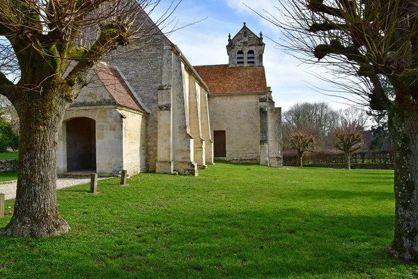 Village Dit Joli France Février 2021 Église Notre Dame Saint — Photo