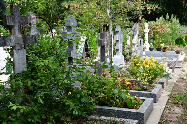 Sainte Genevvéve Des Bois Франция Августа 2020 Года Живописное Кладбище — стоковое фото