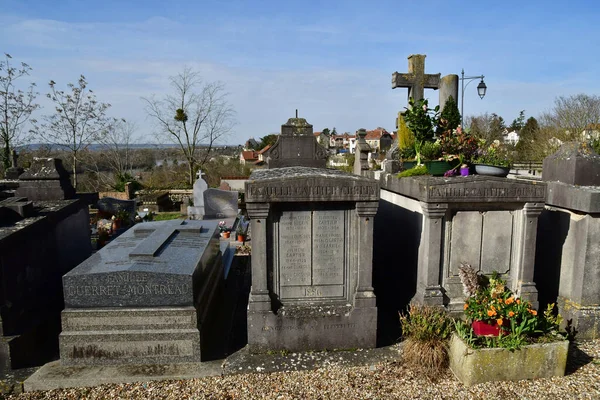 Herblay Sur Seine France February 2021 Cemetery — 图库照片