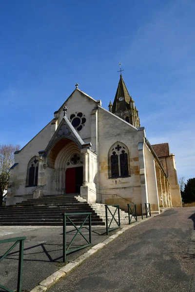 Conflans Sainte Honorine Frankrijk Februari 2021 Kerk Saint Maclou — Stockfoto