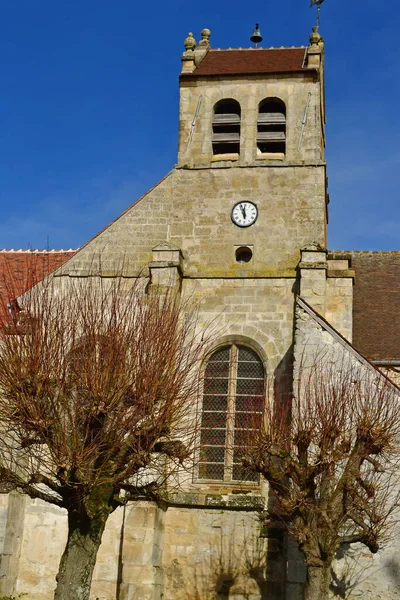 Dit Joli Falu Franciaország Február 2021 Notre Dame Szent Román — Stock Fotó