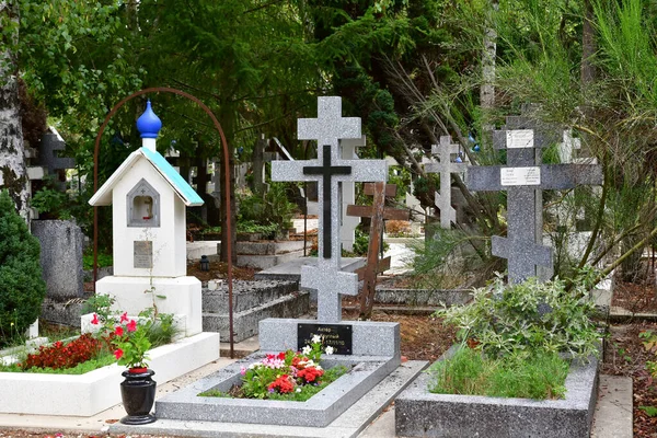 Sainte Genevieve Des Bois Francia Agosto 2020 Pittoresco Cimitero Russo — Foto Stock