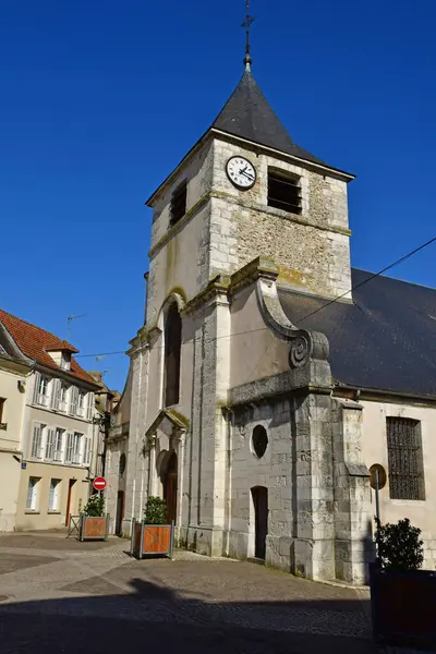 Gaillon France March 2021 Saint Ouen Church — 图库照片
