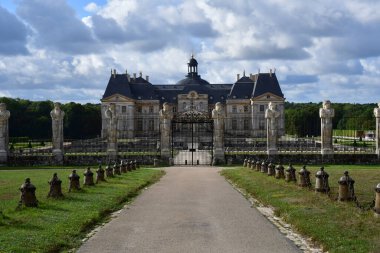 Vaux le Vicomte, France - august 23 2020 : the historical castle built by Nicolas Fouquet clipart