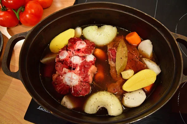 Paris France April 2020 Pot Feu French Beef Speciality — стокове фото