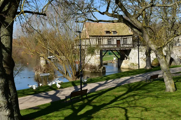 Vernon France March 2021 Old Mill — Stock Photo, Image