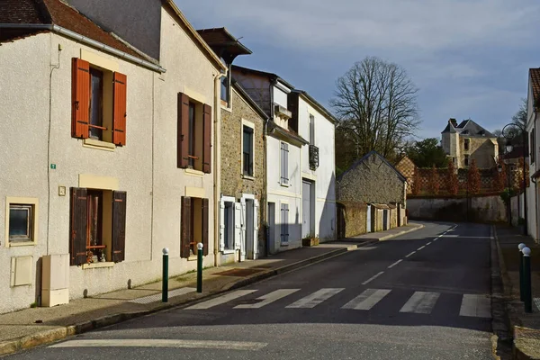 Arthies Frankrike Februari 2021 Den Pittoreska Byn — Stockfoto