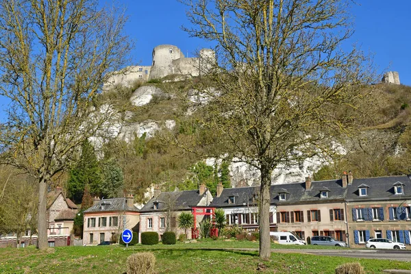 Les Andelys Francie Březen 2021 Zámek Gaillard — Stock fotografie