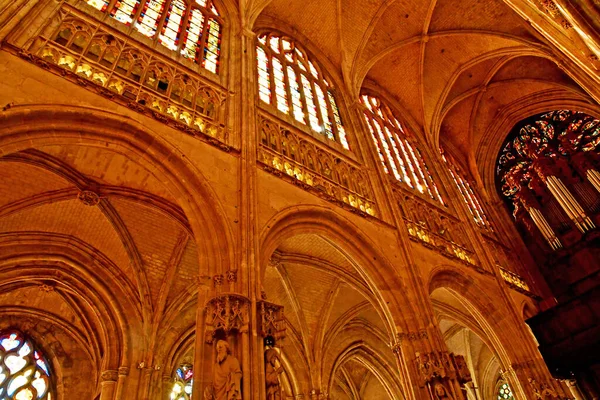 Vernon France March 2021 Notre Dame Collegiate Church — Stock Photo, Image