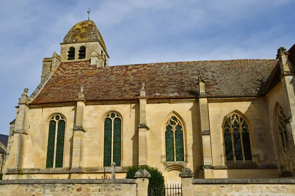 Guéry Vexin França Fevereiro 2021 Igreja Saint Nicolas — Fotografia de Stock