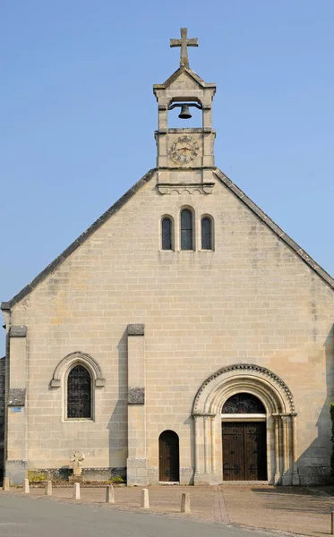 Fontenay Saint Pere Γαλλία Απριλίου 2017 Εκκλησία Του Αγίου Denis — Φωτογραφία Αρχείου