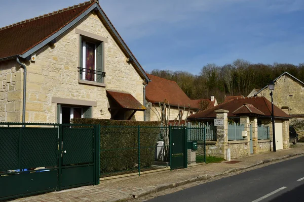 Guéry Vexin França Fevereiro 2021 Pitoresco Centro Vila — Fotografia de Stock