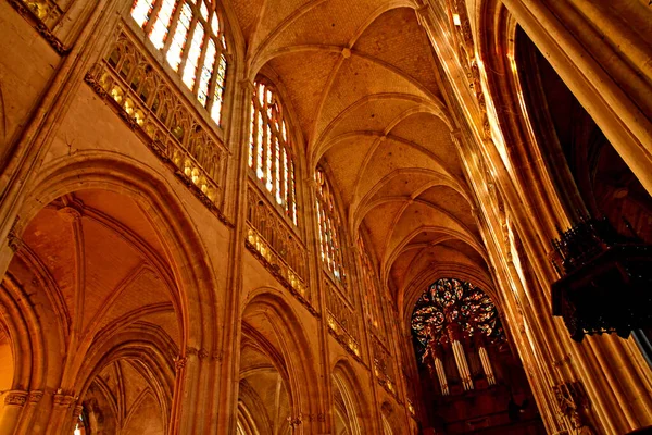 Vernon Frankrijk Maart 2021 Notre Dame Collegiale Kerk — Stockfoto