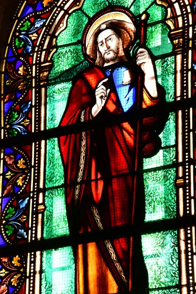 Herblay Sur Seine France February 2021 Window Saint Martin Church — Stock Photo, Image