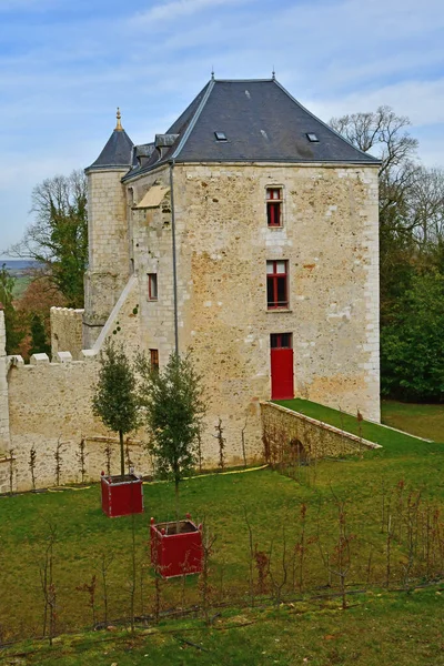 Arthies France Février 2021 Château — Photo