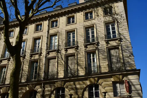 Versalhes França Fevereiro 2021 Bloco Apartamentos Centro Cidade — Fotografia de Stock
