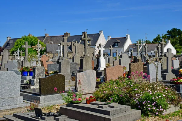 Arzon Francia Junio 2021 Cementerio Cerca Iglesia Notre Dame Assomption —  Fotos de Stock
