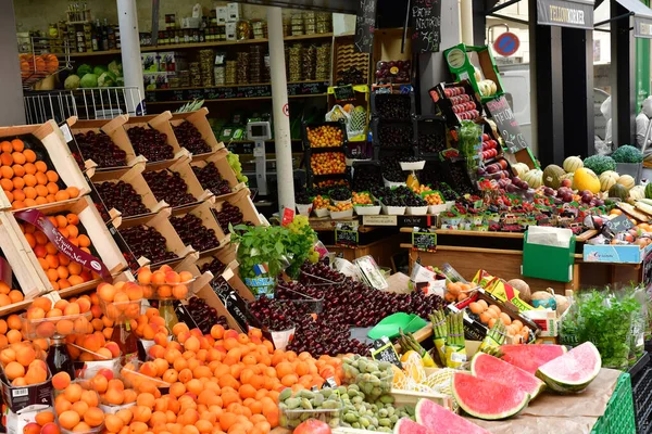 Parijs Juli 2021 Groenteboer Rue Annonciation Het 16E Arrondissement — Stockfoto