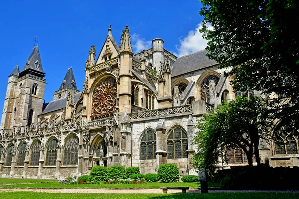 Les Andelys Franța Iunie 2021 Biserica Colegială Notre Dame — Fotografie, imagine de stoc