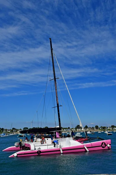 Arzon France June 2021 Pink Catamaran Port Port Navalo — Stock Photo, Image