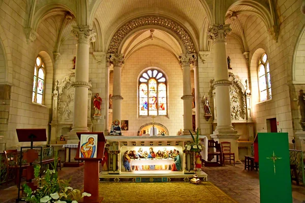 Sarzeau Γαλλία Ιουνίου 2021 Αγορά Της Εκκλησίας Του Αγίου Σατουρνίνου — Φωτογραφία Αρχείου