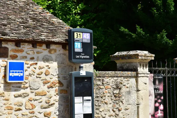 Thoiry France Juillet 2021 Arrêt Bus Dans Village Pittoresque — Photo