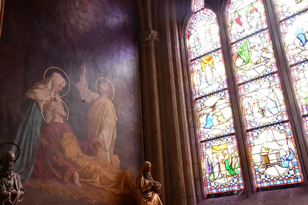 Quimper France May 2021 Saint Corentin Cathedral — Stock Photo, Image