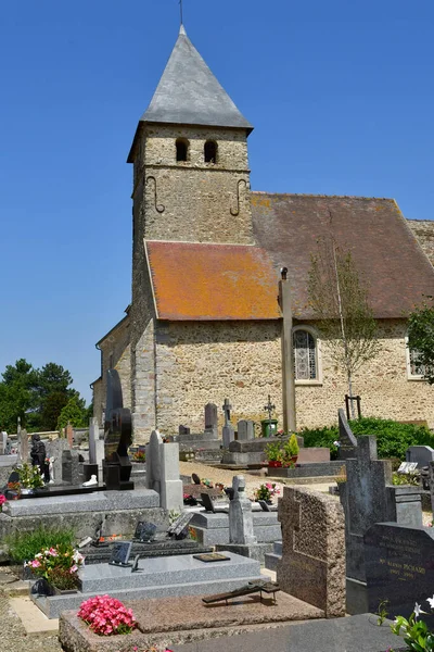 Tacoignieres Francja Lipca 2021 Kościół Notre Dame Assomption — Zdjęcie stockowe