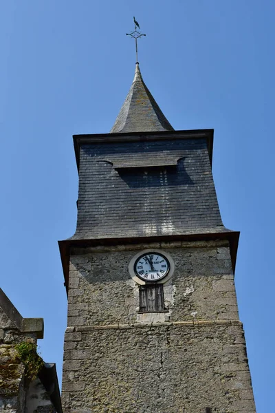 Authevernes France August 2021 Notre Dame Church — стокове фото